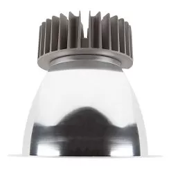 Commercial LED Downlight Retrofit For 10" Cans - Recessed Light With Reflector Trim - 300W Equivalent - 2900 Lumens -Lighting Decoration Store 10 inch architect retrofit led downlight 290 watt equivalent 2900 lumens profile view