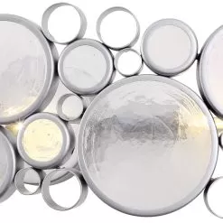 Fascination 165B03MS 3-Light Vanity Light - Metallic Silver -Lighting Decoration Store 165B03MS alt 4