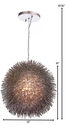 Urchin 169P01CH 1-Light Pendant Light - Painted Chrome -Lighting Decoration Store 169P01CH dim