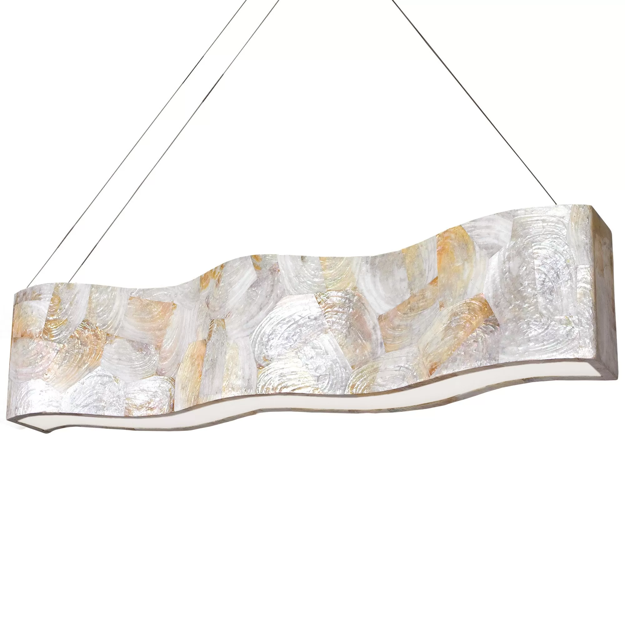 Big 178N07A 8-Light Kitchen Island Pendant - Kabebe Shell 1 Big 178N07A 8-Light Kitchen Island Pendant - Kabebe Shell