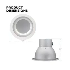 Green Creative 6" 18W Commercial Downlight - Dimmable - 1,647 Lumens - 3500K -Lighting Decoration Store 18cdl6dim 835 277v dim