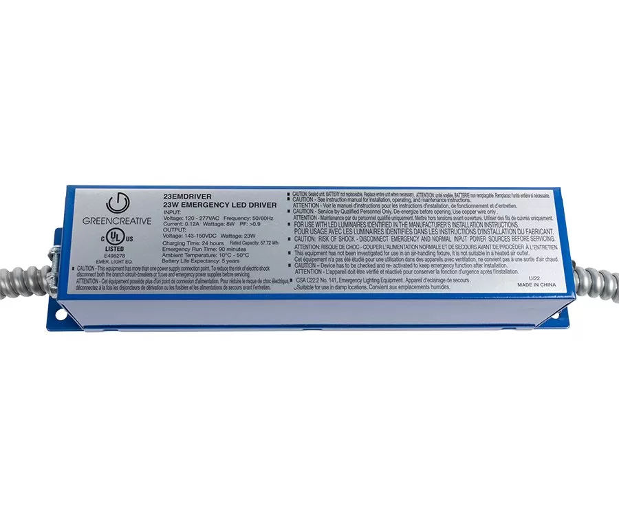 Green Creative 23W Emergency LED Driver - Title 20 Compliant - 120-277 VAC 3 Green Creative 23W Emergency LED Driver - Title 20 Compliant - 120-277 VAC - Image 3