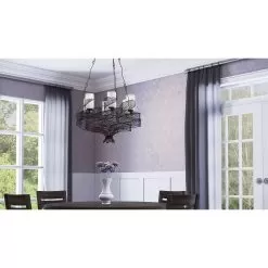Flow 240C06HO 6-Light Chandelier - Hammered Ore -Lighting Decoration Store 240C06HO 1