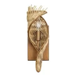 Flow 240K01BTR 1-Light Left Wall Sconce - Baguette/Natural Rattan 9 Flow 240K01BTR 1-Light Left Wall Sconce - Baguette/Natural Rattan -Lighting Decoration Store 240K01BTR 4