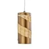 Flow 240M01BTR 1-Light Cylinder Mini Pendant Light - Baguette/Natural Rattan