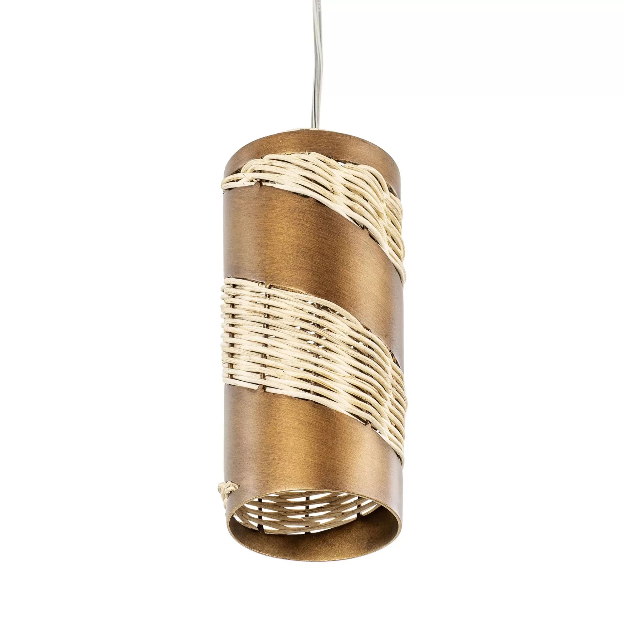 Flow 240M01BTR 1-Light Cylinder Mini Pendant Light - Baguette/Natural Rattan 5 Flow 240M01BTR 1-Light Cylinder Mini Pendant Light - Baguette/Natural Rattan - Image 5