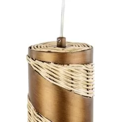 Flow 240M01BTR 1-Light Cylinder Mini Pendant Light - Baguette/Natural Rattan 11 Flow 240M01BTR 1-Light Cylinder Mini Pendant Light - Baguette/Natural Rattan -Lighting Decoration Store 240M01BTR Detail 1 b2b17029 3e1b 4f4d 9d34 3c4cf605f21d