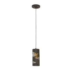 Flow 240M01MBFG 1-Light Mini Pendant - Matte Black/French Gold -Lighting Decoration Store 240M01MBFG 1