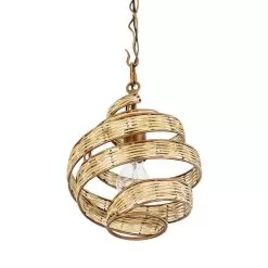 Flow 240P01BTR 1-Light Twist Pendant Light - Baguette/Natural Rattan -Lighting Decoration Store 240P01BTR 3 e5f0f9ff bb84 4683 840a 76c78c751790