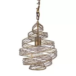 Flow 240P01HO 1-Light Twist Mini Pendant - Hammered Ore