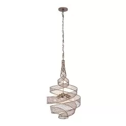 Flow 240P03HO 3-Light Pendant Light - Hammered Ore -Lighting Decoration Store 240P03HO 1