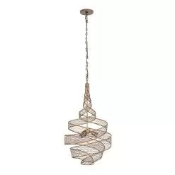 Flow 240P03HO 3-Light Pendant Light - Hammered Ore -Lighting Decoration Store 240P03HO 4