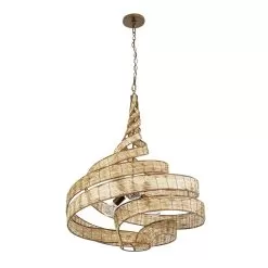 Flow 240P06BTR 6-Light Twist Pendant Light - Baguette/Natural Rattan -Lighting Decoration Store 240P06BTR 3 fbed00e9 b2b1 4fab 8214 0bd9cd552b51