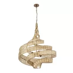 Flow 240P06LBTR 6-Light Large Twist Pendant Light - Baguette/Natural Rattan 10 Flow 240P06LBTR 6-Light Large Twist Pendant Light - Baguette/Natural Rattan -Lighting Decoration Store 240P06LBTR 3 e932cfbd a1d2 4075 b5f1 89e99fd3b11c