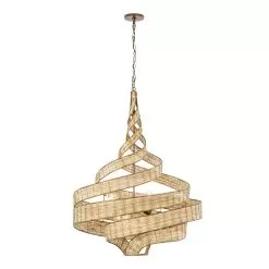 Flow 240P06LBTR 6-Light Large Twist Pendant Light - Baguette/Natural Rattan 11 Flow 240P06LBTR 6-Light Large Twist Pendant Light - Baguette/Natural Rattan -Lighting Decoration Store 240P06LBTR 4 ab32dd14 fd8e 48d9 ae67 4065f77ca97e
