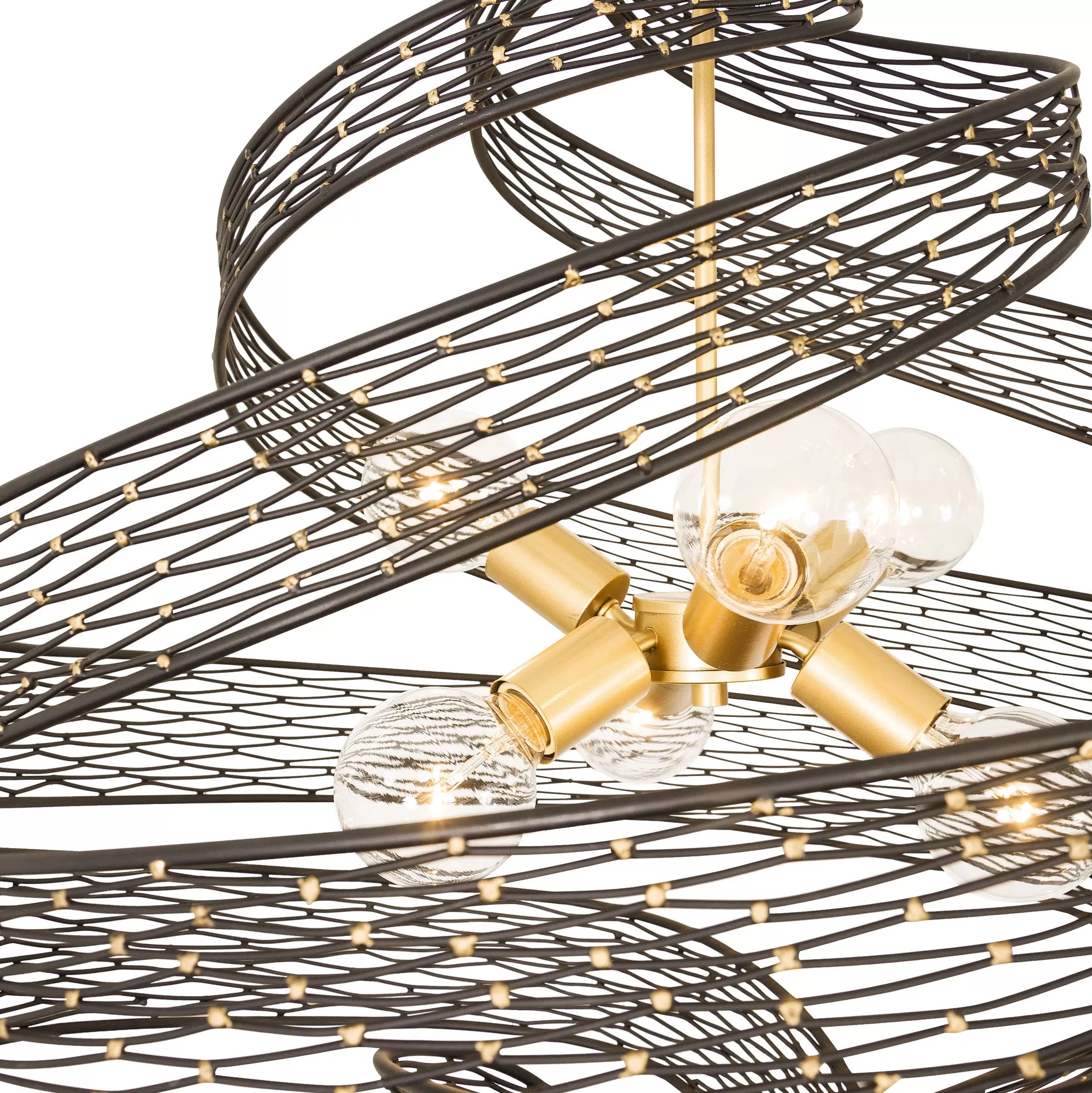 Flow 240P06LMBFG 6-Light Pendant Light - Matte Black/French Gold 2 Flow 240P06LMBFG 6-Light Pendant Light - Matte Black/French Gold - Image 2