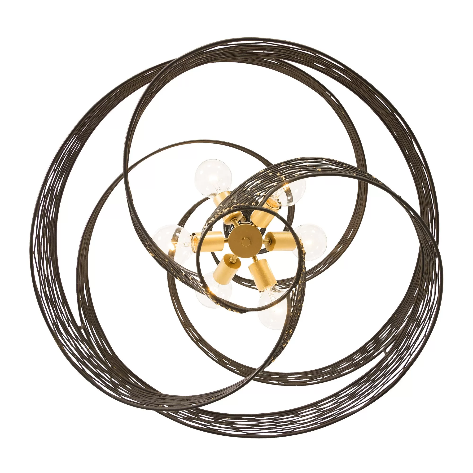 Flow 240P06LMBFG 6-Light Pendant Light - Matte Black/French Gold 4 Flow 240P06LMBFG 6-Light Pendant Light - Matte Black/French Gold - Image 4