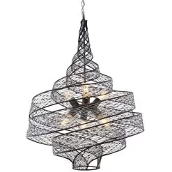 Flow 240P06SL 6-Light Pendant Light - Steel