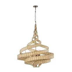 Flow 240P08BTR 8-Light Twist Pendant Light - Baguette/Natural Rattan -Lighting Decoration Store 240P08BTR 4 661e6e84 29aa 4ec7 bed4 dd923966a591