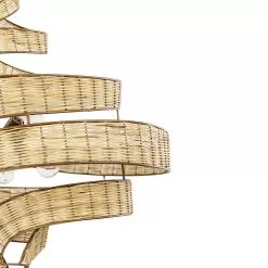 Flow 240P08BTR 8-Light Twist Pendant Light - Baguette/Natural Rattan -Lighting Decoration Store 240P08BTR Detail 1 b5cfbbca 2669 40ad 8f00 63a6493f5eba