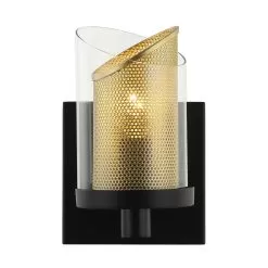 So Inclined 246B01BLGO 1-Light Vanity Light - Black/Gold