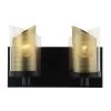 So Inclined 246B02BLGO 2-Light Vanity Light - Black/Gold