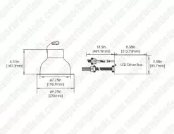 Green Creative 8" 24W Commercial Downlight - Dimmable - 2,186 Lumens - 3500K 11 Green Creative 8" 24W Commercial Downlight - Dimmable - 2,186 Lumens - 3500K -Lighting Decoration Store 24cdl8dim 835 277v dim drawing