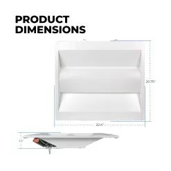 Green Creative 2x2 Troffer Retrofit Kit - 25W - Dimmable - 3,600 Lumens - 120-277 VAC - 4000K 10 Green Creative 2x2 Troffer Retrofit Kit - 25W - Dimmable - 3,600 Lumens - 120-277 VAC - 4000K -Lighting Decoration Store 25trofkit22dim 840 277v dimensions