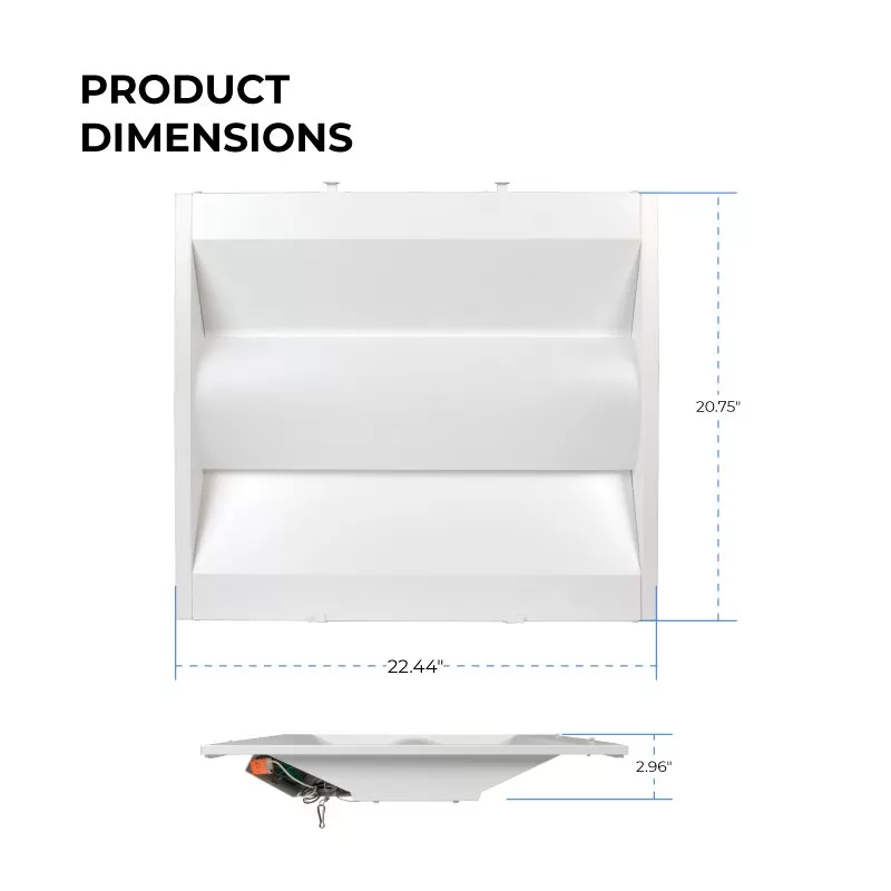 Green Creative 2x2 Troffer Retrofit Kit - 25W - Dimmable - 3,600 Lumens - 120-277 VAC - 4000K 5 Green Creative 2x2 Troffer Retrofit Kit - 25W - Dimmable - 3,600 Lumens - 120-277 VAC - 4000K - Image 5