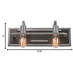 Lofty 268B02SL 2-Light Vanity Light - Steel -Lighting Decoration Store 268B02SL dim