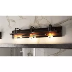 Lofty 268B03SL 3-Light Vanity Light - Steel -Lighting Decoration Store 268B03SL 1