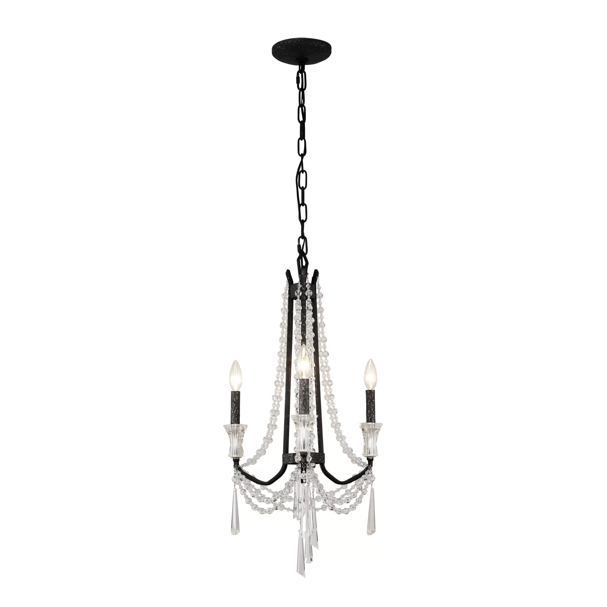Barcelona 270C03OX 3-Light Chandelier - Onyx 1 Barcelona 270C03OX 3-Light Chandelier - Onyx
