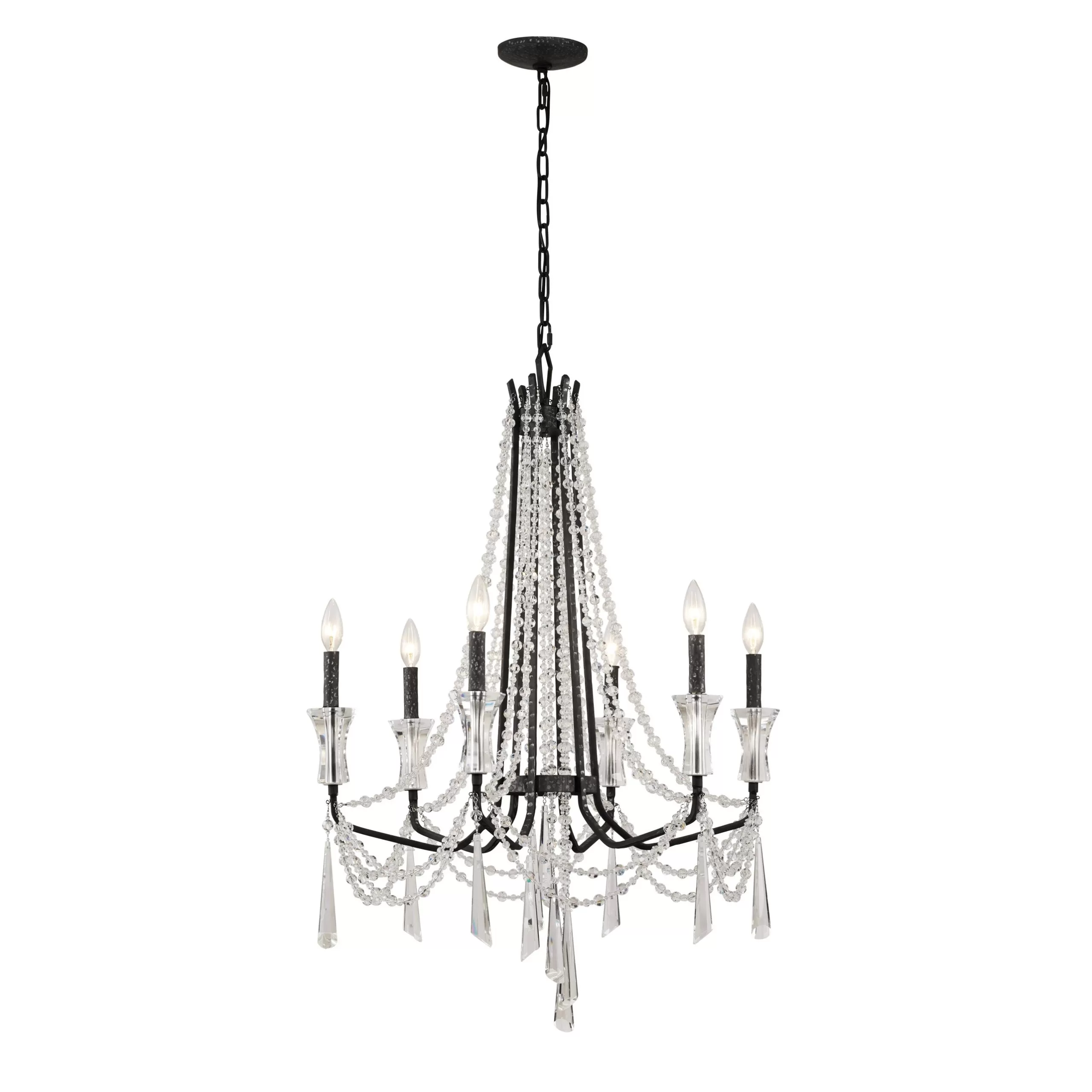 Barcelona 270C06OX 6-Light Chandelier - Onyx 1 Barcelona 270C06OX 6-Light Chandelier - Onyx