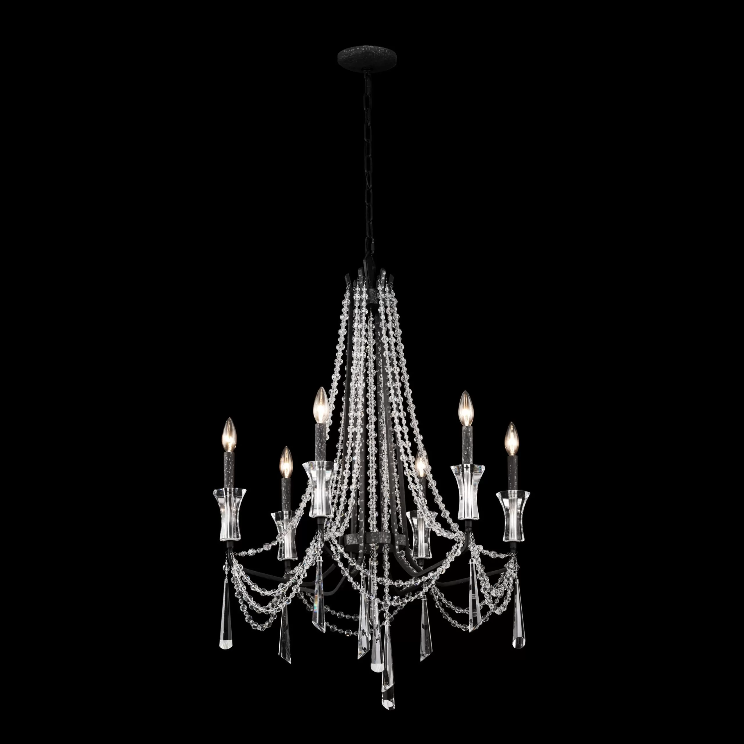 Barcelona 270C06OX 6-Light Chandelier - Onyx 2 Barcelona 270C06OX 6-Light Chandelier - Onyx - Image 2