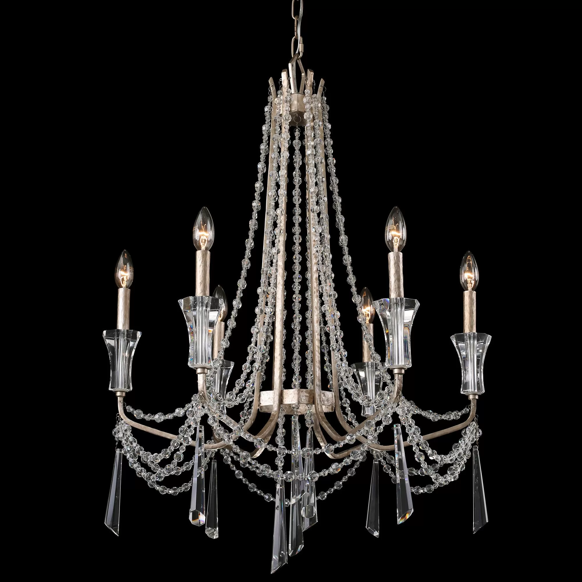 Barcelona 270C06TR 6-Light Chandelier - Transcend Silver 1 Barcelona 270C06TR 6-Light Chandelier - Transcend Silver