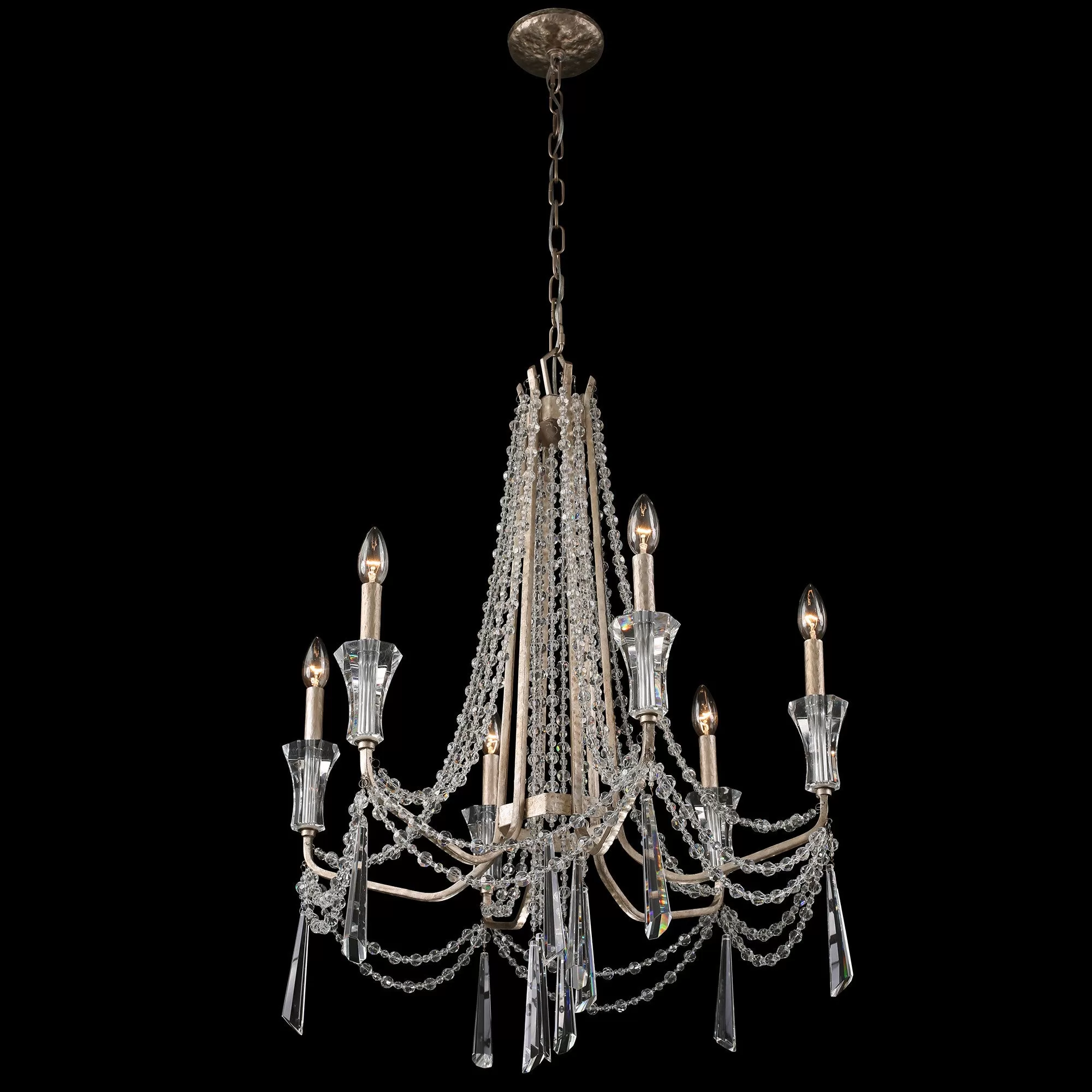Barcelona 270C06TR 6-Light Chandelier - Transcend Silver 5 Barcelona 270C06TR 6-Light Chandelier - Transcend Silver - Image 5