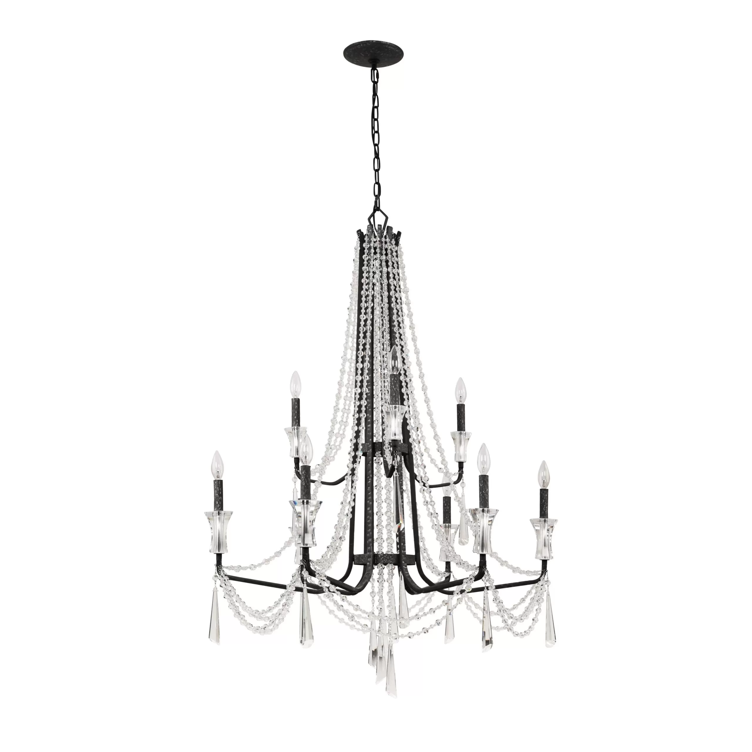 Barcelona 270C09OX 9-Light Chandelier - Onyx 1 Barcelona 270C09OX 9-Light Chandelier - Onyx