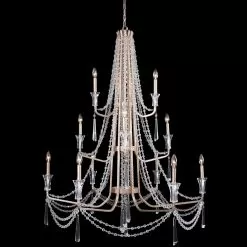 Barcelona 270C12TR 12-Light Chandelier - Transcend Silver