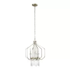 Barcelona 270P04TR 4-Light Pendant Light - Transcend Silver -Lighting Decoration Store 270P04TR 3ev1