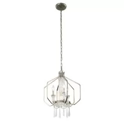 Barcelona 270P04TR 4-Light Pendant Light - Transcend Silver -Lighting Decoration Store 270P04TR 4ev1