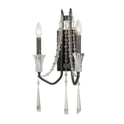 Barcelona 270W02OX 2-Light Wall Sconce - Onyx -Lighting Decoration Store 270W02OX 2