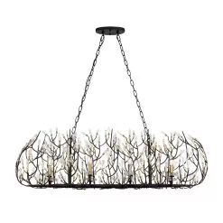 Bask 271N08MBFG 8-Light Crystal Kitchen Pendant Light - Matte Black/French Gold -Lighting Decoration Store 271N08MBFG 3