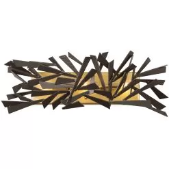 Bermuda 286B03AGRB 3-Light Vanity Light - Antique Gold/Rustic Bronze -Lighting Decoration Store 286B03AGRB 2