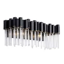Matrix 309B02MBFG 2-Light Vanity Light - Matte Black/French Gold -Lighting Decoration Store 309B02MBFG