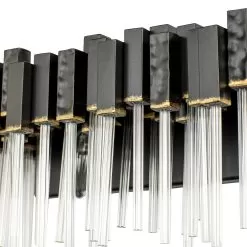 Matrix 309B02MBFG 2-Light Vanity Light - Matte Black/French Gold -Lighting Decoration Store 309B02MBFG Detail 1