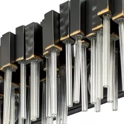 Matrix 309B02MBFG 2-Light Vanity Light - Matte Black/French Gold -Lighting Decoration Store 309B02MBFG Detail 2