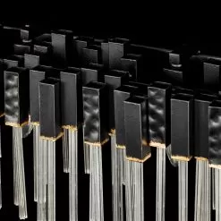 Matrix 309B02MBFG 2-Light Vanity Light - Matte Black/French Gold -Lighting Decoration Store 309B02MBFG Detail 3