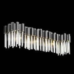 Matrix 309B03MBFG 3-Light Vanity Light - Matte Black/French Gold -Lighting Decoration Store 309B03MBFG 1