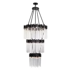 Matrix 309C19MBFG 18-Light Chandelier - Matte Black/French Gold