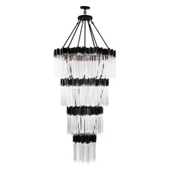 Matrix 309C30MBFG 30-Light Chandelier - Matte Black/French Gold